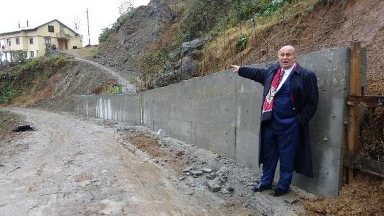 Rize’de yol kesen duvarın sırrı çözüldü