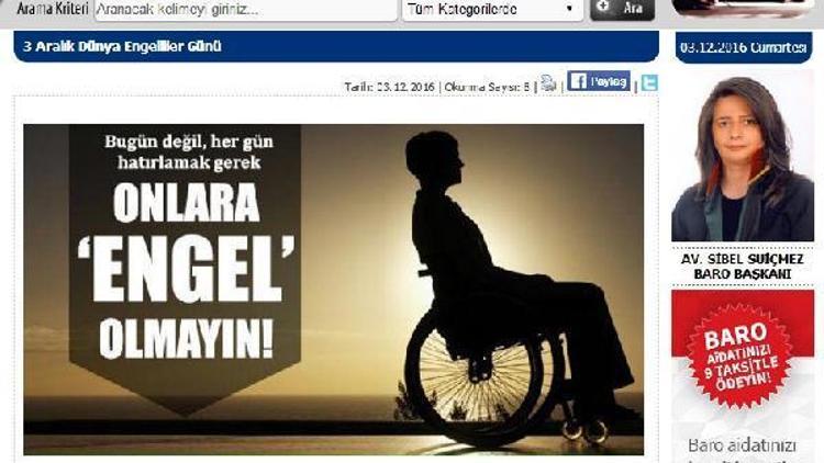 Trabzon Barosu’ndan Dünya Engelliler Günü açıklaması