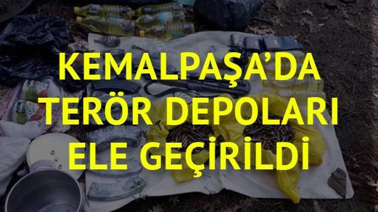 Kemalpaşada 8 PKK deposu bulundu