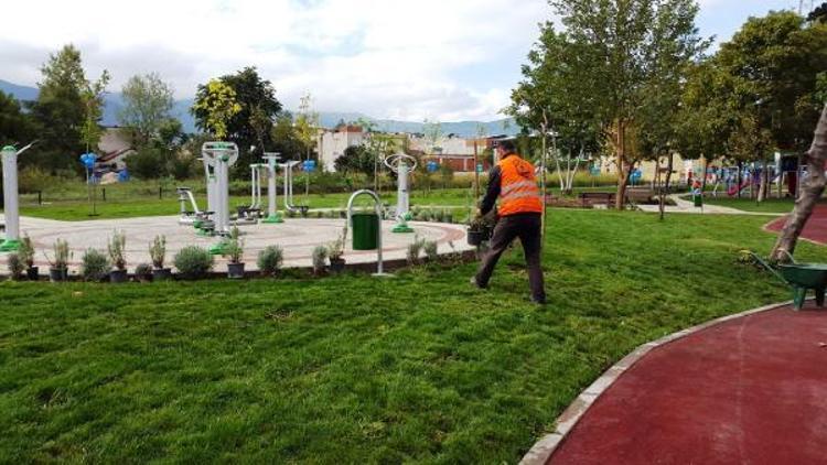 Yıldırımda parklara kışa özel bakım