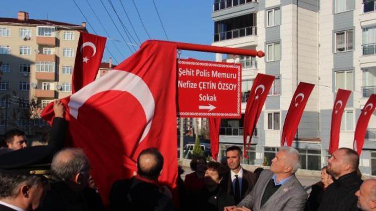 Şehit kadın polisin adı, Edirnede evinin sokağına verildi