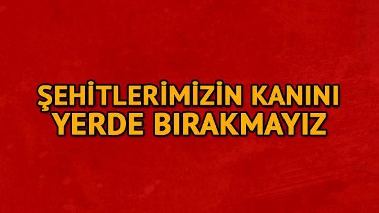 Şehitlerimizin kanını yerde bırakmayız