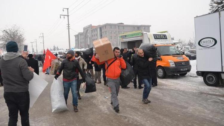 Halepe Yardım Konvoyu Ereğliden Geçti