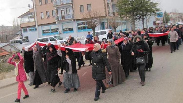 Hisarcıkta teröre lanet yürüyüşü