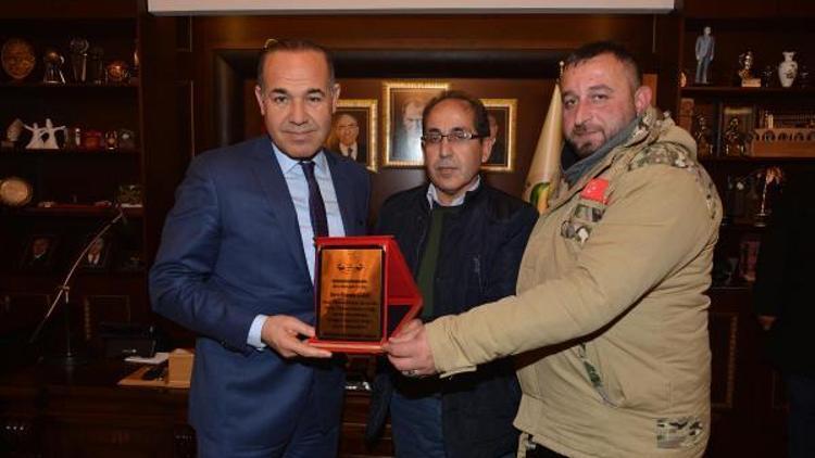 Suriyeli Türkmen komutanlardan, Başkan Sözlüye teşekkür ziyareti