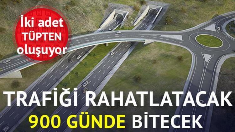 Trafiği rahatlatacak tünel 900 günde bitecek