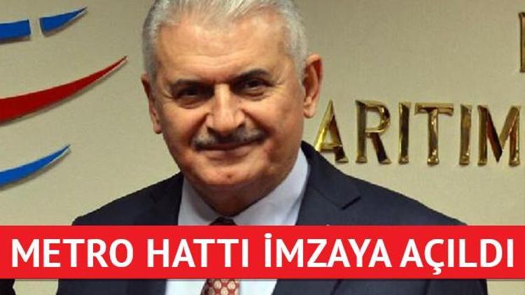 Başbakan metro hattını imzaya açtı