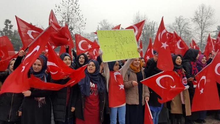 Düzcede İmam Hatip öğrencilerinden terör protestosu