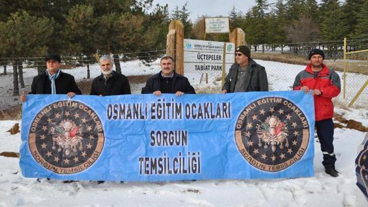 Sorgunda yaban hayvanları için doğaya yiyecek bırakıldı