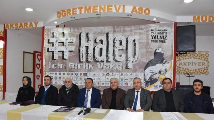 Aksaray’da Halep için yardım kampanyası