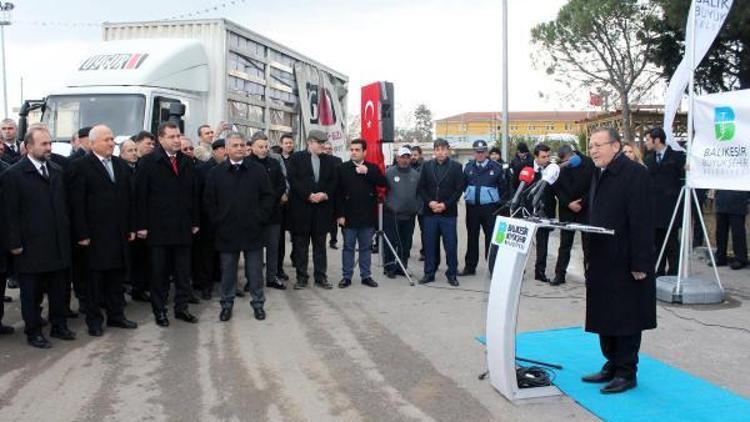 Balıkesirden Halepe yardım TIRı