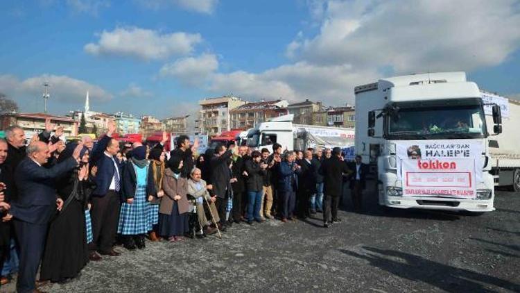 Bağcılardan 575 ton un 24 TIR ile Halepe gönderildi