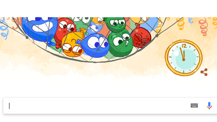 Google yılbaşı arifesini Doodle yaptı