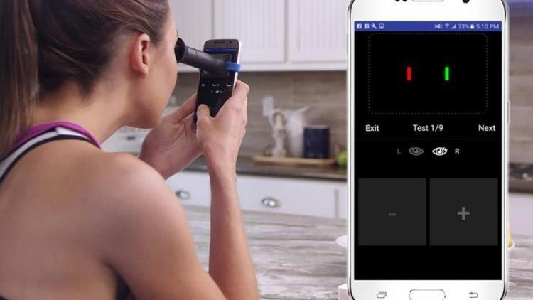 Göz bozukluğunu tespit eden telefon