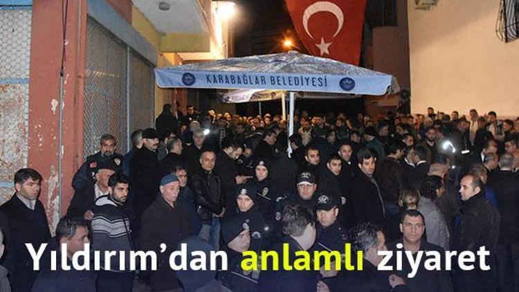 Başbakan Yıldırımdan, şehit polisin ailesine taziye ziyareti