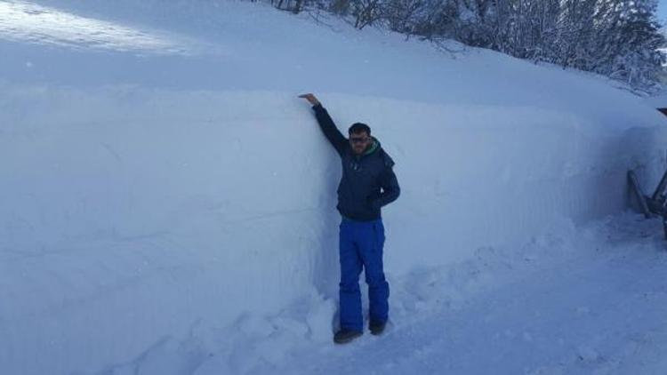 Uludağ’da kar kalınlığı 2 metre 60 santim oldu