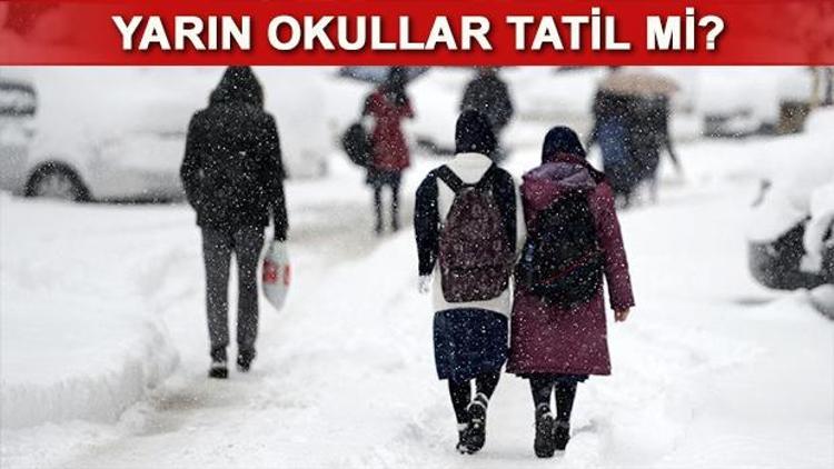Yarın okullar tatil mi 13 Ocak Cuma günü Ankarada okullar tatil mi