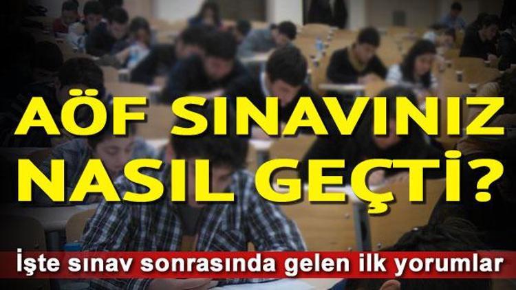 AÖF final sınavları sonucu ne zaman açıklanacak AÖF final sınavı yorumlarında dikkat çeken soru