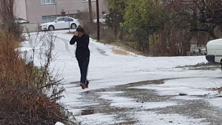 Dolu yağışı meyve bahçelerinde zarar yol açtı