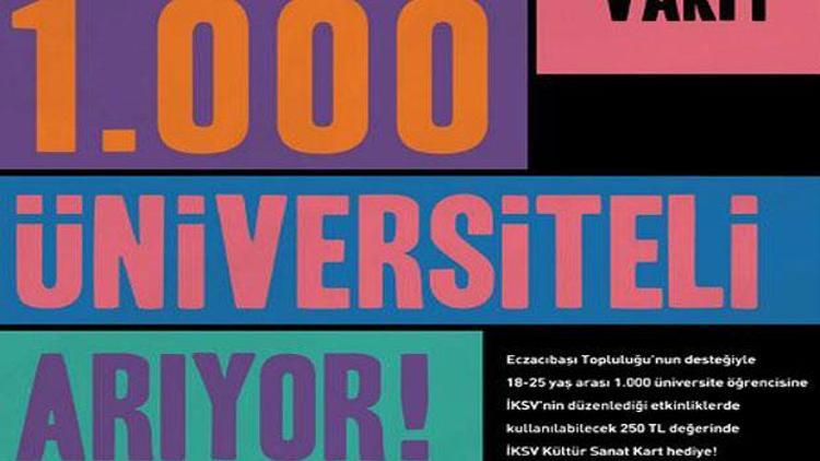 İKSV 1000 üniversiteli arıyor