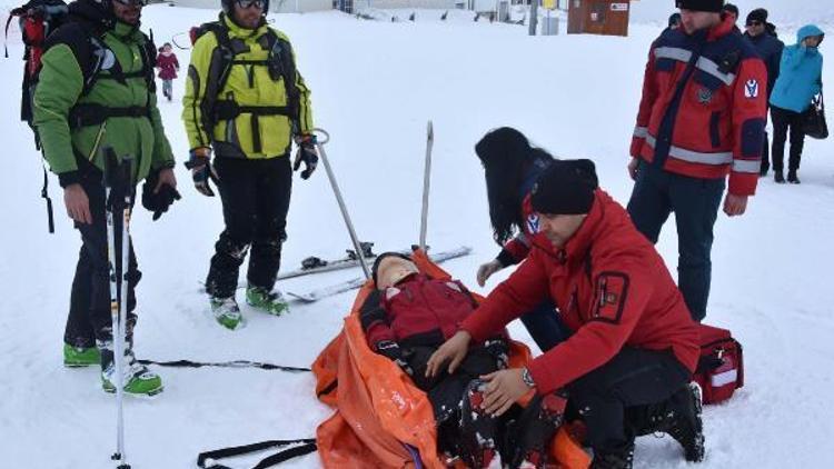 Kayak merkezinde güvenlik tatbikatı