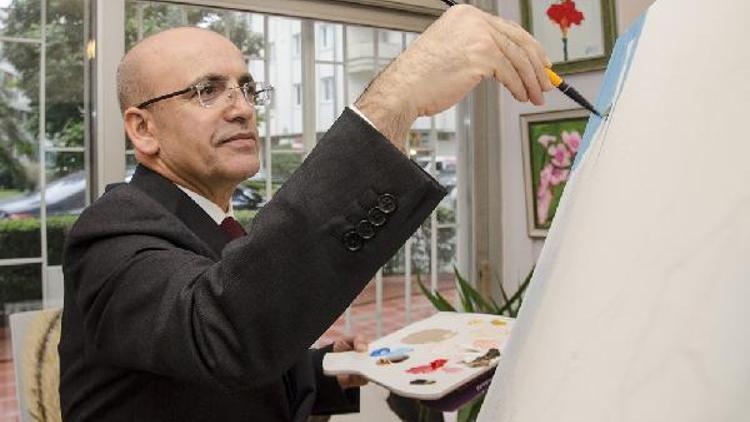 Mehmet Şimşek ve ünlü isimler, Alzheimer Derneği için resim yaptı