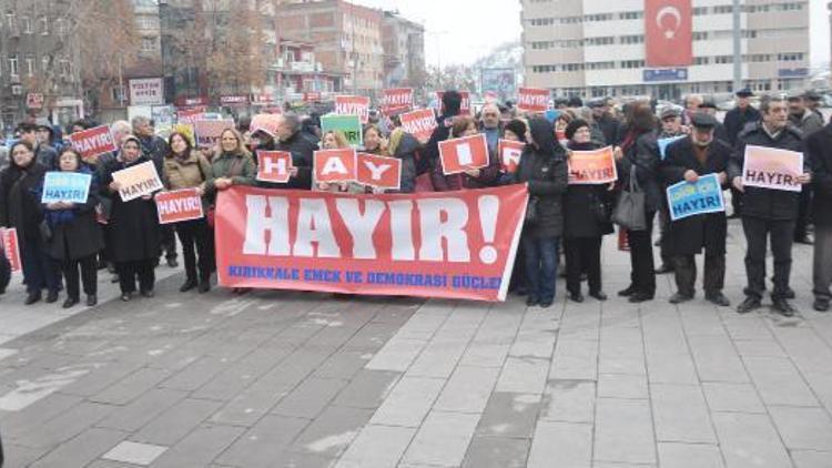 Kırıkkalede Anayasa değişikliğine hayır eylemi