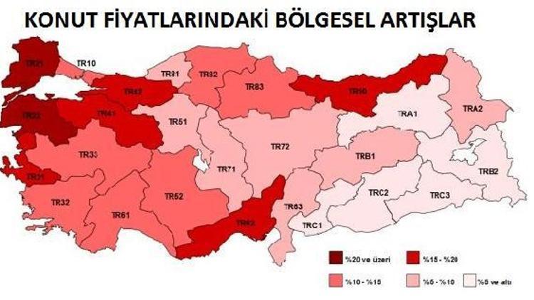 Konut fiyatları 2016 son çeyrekte yüzde 12.26 yükseldi