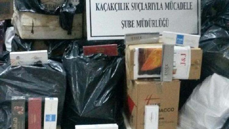 Evinde 27 bin paket kaçak sigara bulundu