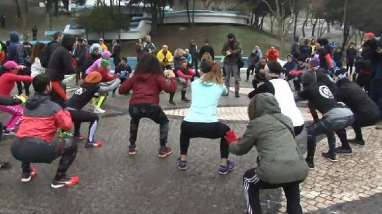 Maçka Parkında koşulu protesto