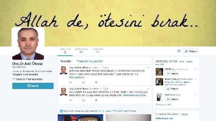 Adil Öksüz adına twitter hesabı açıldı