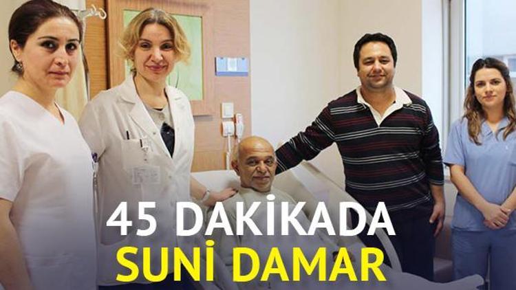 45 Dakikada suni damar yerleştirildi