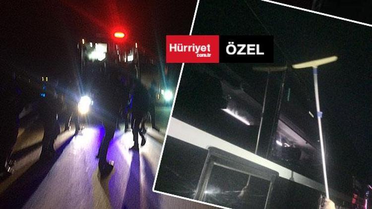 Beşiktaş kafilesine Karabükte taşlı saldırı