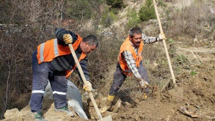 Oymapınarda heyelan önlemi