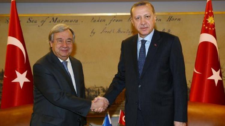 Cumhurbaşkanı Erdoğan, BM Genel Sekreteri Guterresi kabul etti