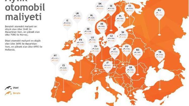 Türkiye otomobil maliyetinde en ekonomik ülkeler arasında