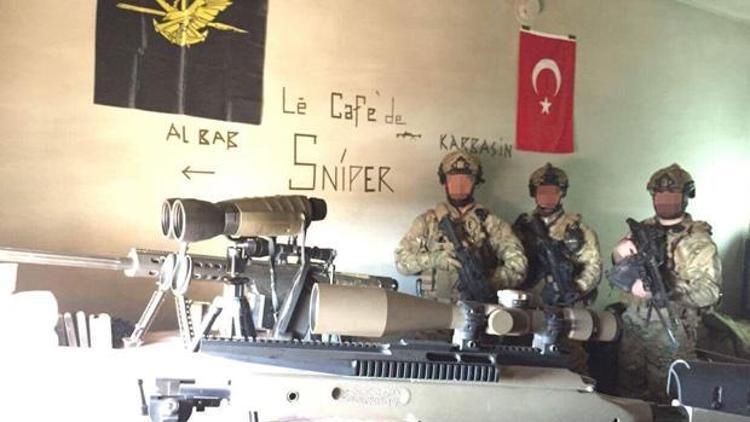 SAT komandoları DEAŞtan aldığı binayı sniper kafeye çevirdi