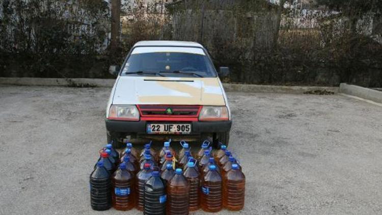 Jandarma, 500 litre kaçak şarap ele geçirdi