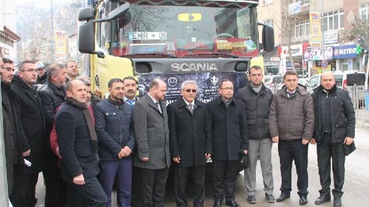 Amasya’dan Halep’e yardım TIRı gönderildi