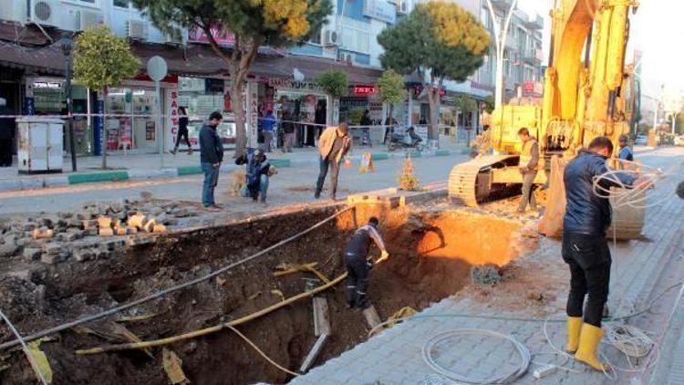 Doğalgaz borusu hasar gördü