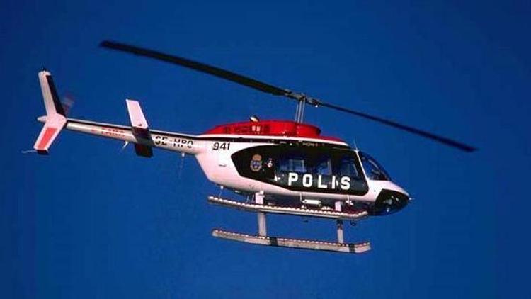 Polis helikopteri şüpheli otoyu yakalattı