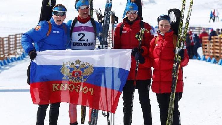 Avrupa Gençlik Olimpik Kış Festivalinde Rusya biatlon bayrak yarışında 1inci oldu