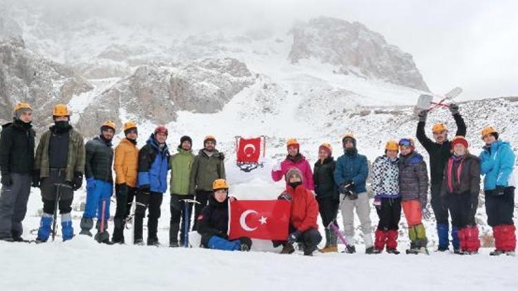 Gaziantepli dağcılar, kış eğitimi yaptı