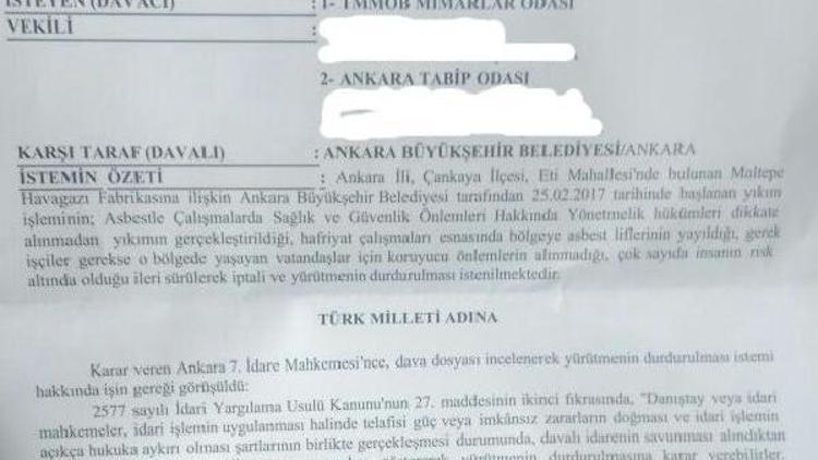 Mimarlar Odası Ankara Şubesi Havagazı Fabrikasının yıkımının durdurulması için Bölge İdare Mahkemesine başvurdu (2)