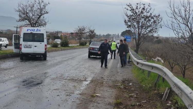 Polis memuru kazada yaralandı