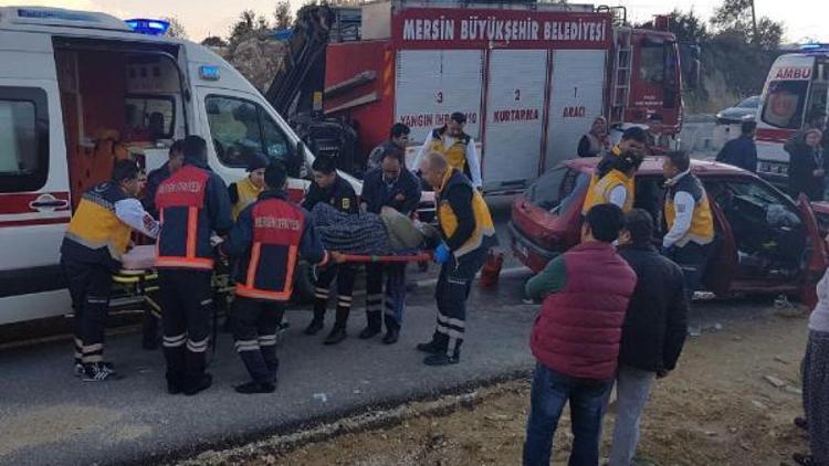 Mersinde trafik kazası: 3 yaralı