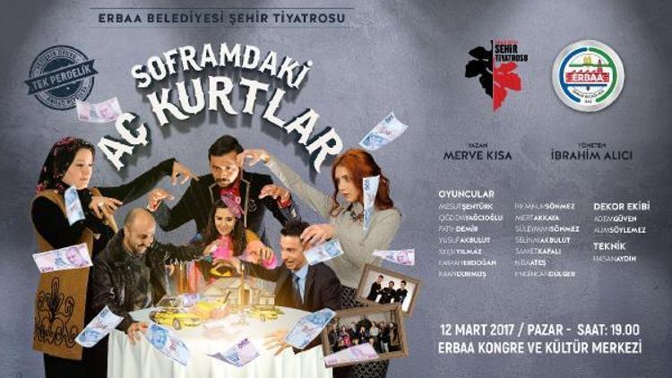 Erbaa Belediyesi Şehir Tiyatrosunda ilk oyun heyecanı