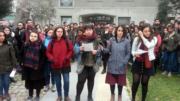 Bilgi Üniversitesi’nde saldırı protestosu