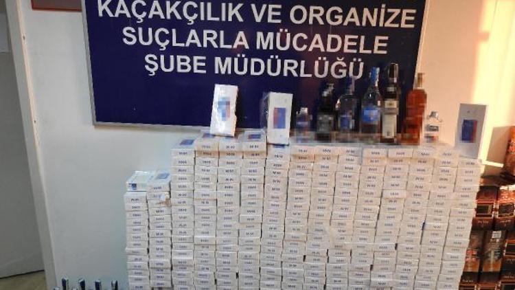 Edirne’de kaçak içki ve sigara operasyonu
