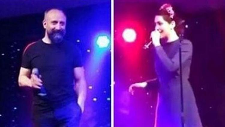 Bergüzar Korel ve Halit Ergenç sahneye çıktı